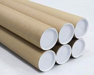 MagicWater Supply Mailing Tube - 3 in x 30 in - Kraft - 6 Pack - for Shipping and Storage of Posters, Arts, Crafts, and Documents