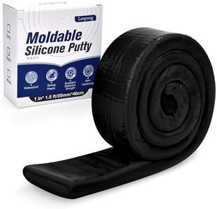 Leopong Moldable Silicone Putty, Waterproof, Stay Pliable,Good Plasticity for Repair and Fill Various Gaps in Bathrooms, Fountains, Water Pipes, Walls (Black)