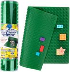 Brick Building Play Mat - Rollable, Two Sided Silicone Mat - Works with Lego and Duplo - 41cm Portable and Perfect for Activity Tables