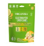 Organika Electrolytes Liver Care - with Milk Thistle, Choline, and NAC - Lemon Honey Ginger Flavour - Liver Support + Protection, Electrolyte Balance, Immune Support, Sugar-Free - 20 x 6g Sachets