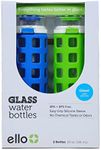 Ello Glass Water Bottles Blue And G