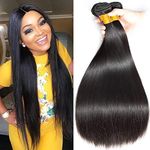 12A Brazilian Straight Hair Bundles Length 12 14 16 inch Brazilian Hair Bundles Straight Human Hair Bundles Natual Black Color 300g Total Cheap Hair Romface