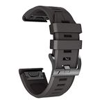 NotoCity for Fenix 5X Band 26mm Width Soft Silicone Watch Strap for Fenix 5X Plus/Fenix 6X/Fenix 6X Pro/Fenix 3/Fenix 3 HR/Descent MK1/D2 Delta PX (BLACK)