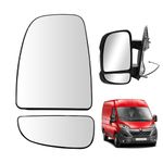 Convitex Wing Mirror Upper and Lower Glass Left Heated Replacement for Fiat Ducato, Peugeot Boxer, Citroen Relay 2006 Onwards