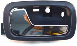 PT Auto Warehouse GM-2007MA-FL - Inside Interior Inner Door Handle, Black Housing with Chrome Lever - Driver Side Front