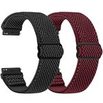 TumpCez - Quick Release Elastic Nylon Watch Straps - Band Width- 16mm 18mm 19mm 20mm 22mm-Choose Colour & Width