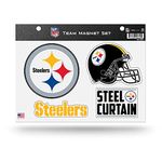 Rico Industries NFL Pittsburgh Steelers Steel Curtain Team Magnet Set 8.5" x 11" - Home Décor - Regrigerator, Office, Kitchen