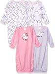 Gerber Unisex Baby Boy and Girls 4-Pack Sleeper Gown Clouds 0-6 Months