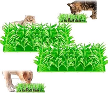 Silicone Slow Feeding Mat, Silicone Grass Mat for Cats, Silicone Slow Eating Feeder Green Grass, Green Grass Foraging Mat Silicone, Cat Slow Feeder Food Mat for Kitten Dog Anti-Gulping, Aid Digestion