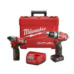 Milwaukee M12 FUEL 12V Li-Ion Brushless Cordless 1/2-inch Hammer Drill & Impact Driver Combo Kit (2597-22)
