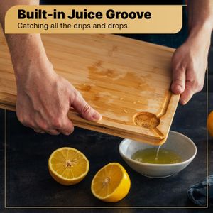 Deer & Oak XL Bamboo Cutting Board – Extra Large Chopping Surface