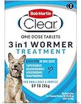 Bob Martin Clear 3-in-1 Wormer Tablets for Dogs Up To 20kg - 2 Tablets