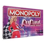 Usaopoly Monopoly RuPaul’s Drag Race | Officially Licensed Collectible Board Game | Play as Checkered Flag, Lipstick, Roll of Duct Tape, and More | Based On Hit Reality TV Series,MN162-826-002300-06