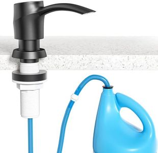 Clirass Kitchen Sink Soap Dispenser Black Matt Built-in Dispenser, ABS Dispenser Pump with 47”Extension Tube, No More Messy Refills(No Bottle)