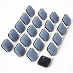 GINOYA Teflon Furniture Sliders, 20pcs 25mm Square Furniture Glides with Nail for Carpet Tile Hardwood (Grayish Blue)