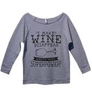 Funny Drinking Shirts I Make Wine Disappear Whats Your Super Power Large, Heather Grey