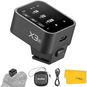 Godox X3-N X3N TTL Wireless Flash Trigger for Nikon Camera, Touchscreen Flash Transmitter, 2.4GHz HSS 1/8000s, Built-in 850mAh Li-ion Battery, Support TCM Conversion,HD Screen,Easy Installation