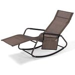 Zero Gravity Patio Lounge Chair Recliners Lawn Chair for Poolside,Backyard,Beach,Deck (Brown)