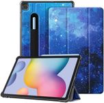 Fintie Slim Case for Samsung Galaxy Tab S6 Lite 10.4 Inch 2024/2022/2020 with S Pen Holder - Lightweight Trifold Stand Hard Back Cover, Auto Wake/Sleep, Starry Sky