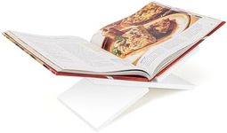 Belle Vous White Acrylic Recipe Book Stand Holder - Display Easel for Cookbook, Textbook & Magazine - for Coffee Table or Kitchen Counter Reading