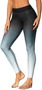 ATTRACO Womens Swim Pants UPF 50 Swimming Tights Quick Dry Swim Leggings Swimwear Black Gradient M