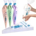 Acooruiteng Large Piping Bags 12 Inch Piping Bag Tear-Proof Icing Bags 100 Pcs Icing Bag Pastry Bag Cake Piping Bags Icing Piping Bag for Cake Cupcake Dessert Cookies Decoration(Clear)