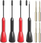 Goupchn Test Probe Set 4PCS 600V/10A Non-Destructive Back Probes and 4PCS Gold-Plated Precision Sharp Probes for 2mm Multimeter Leads Electrical Testing