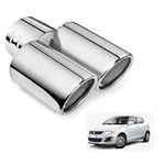 Asryd Dual Silencer Exhaust Tip Pipe Rustproof Stainless Steel Muffler Tail End Outlet 1Pcs For Maruti Suzuki Swift