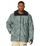 Quiksilver Mission Print Insulated Snowboard Jacket Mens, Break Off/Laurel Wreath, Large