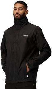 Regatta RMW201 - Giacca con Cappuccio, Impermeabile, da Uomo, Colore: Navy, Nero (Nero), XXL