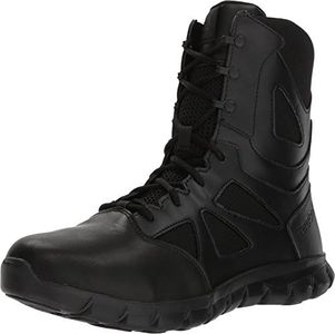 Reebok Men's Rb8805 Sublite Cushion Soft Toe 8" Tactical Boot with Side Zipper Black Work & Safety, Black, 10.5 Wide