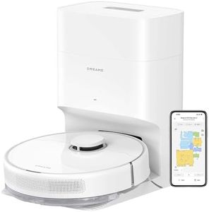 Dreame D10 Plus Gen 2 Robot Vacuum Cleaner with Automatic Dust Emptying, Stores up to 90 Days of Dust, LiDAR Navigation, 6000 Pa Suction Power for Carpets and Pet Hair, 285-Minute Battery, White
