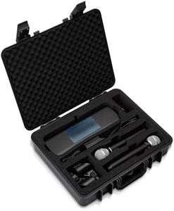 Tankenlid Wireless Mic Case - Hard Shell Case Compatible with Shure BLX288/SM58/PG58/BETA58A, for Mics, Receivers and More