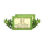 Khadi Natural Pure Neem Soap, 125g|Herbal Bathing Soap for Acne | Natural Soap with Essential Oils | Anti-Bacterial Soap | Suitable for All Skin Types | Pack of 2