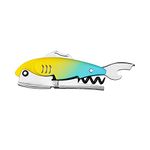 TrueZoo 7477 Gillbert Ombre Fish Corkscrew, One, Yellow and Turquoise