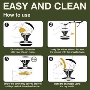 Davos Hanging Bird Feeder Station – Outdoor Garden Wild Bird Feeder