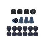 Large - Earphones Plus brand replacement earphone tips custom fit assortment: memory foam earbuds, triple flange ear tips, and standard replacement ear cushions (Please see product details for connector sizes)