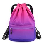 WenYa Swimming Bags for Girls, Swimming Backpack Bags with Wide Straps, Swimming Drawstring Waterproof Bags for Kids Sports Gym Yoga