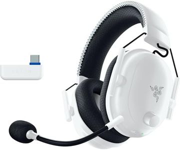Razer BlackShark V2 Pro (Playstation) - Wireless Console E-Sports Headset for PS5 (TriForce 50mm Driver, HyperSpeed Wireless, FPS Audio Profiles, detachable HyperClear Microphone) White
