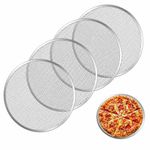 KitchRise 11 Inch Aluminium Pizza Screen Mesh Pack of 4 | Professional Pizza Baking Tray | Crispy Crust Pizza Mesh Pan