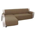 Easy-Going Microfiber Sofa Slipcover L Shape Sofa Cover Sectional Couch Cover Chaise Lounge Slip Cover Reversible Furniture Protector Cover For Pets Kids Children Dog Cat(X-Large,Camel/Camel)