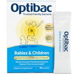 Optibac Probiotics Babies & Children - Kids Probiotic + Vitamin D for Immune Support - Most Trusted By Parents - 60 Sachets