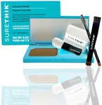 SURETHIK 4-in-1 Enhanced Hairline Powder Kit - Conceal Thinning Hair, Root Touch-Up, Highlight Refresher & Eyebrow Enhancer for Men and Women (Dark Blonde)