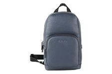 Michael Kors Cooper Commuter Sling Pack Embossed Leather Backpack, Navy, Classic