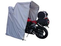 GEARS Pro-Shelter Garage | Secure Indoor & Outdoor Retractable Storage Shed for Motorcycle, ATV, Snowmobile, PWC | Water-Resistant | Loackable Barn-Style Canopy Cover for Powersports (Large)