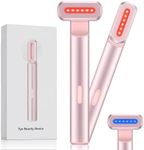 4-in-1 Light-Therapy-Wand,Red Light Therapy for Face and Neck - Microcurrent Facial Device for Anti-Aging - Face & Eye Massager Skincare (2 Colors led light)