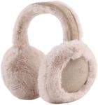 Zsedrut Winter Women Earmuff Foldable Ear Warmer Fluffy Ear Cover Warm Outdoor (Tan)
