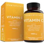 Vitamin C 1000mg with Bioflavonoids and Rose Hips - Daily Immune Supplement and Antioxidant Protection, Premium Non-GMO Vitamin C, Supports Healthy Bones and Teeth, 250 Veggie Capsules