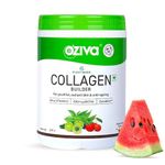 OZiva Vegan Collagen (Watermelon) with Biotin & Vitamin C For Brighter & Youthful Skin | Collagen Supplement For Women & Men | Plant Based Powder | Certified Vegan 200g (Pack of 1)