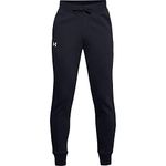 Under Armour Boy's Rival Cotton Pant, Black Onyx White (001), M UK